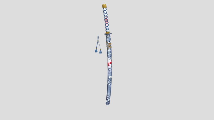 Katana (rigged) 3D Model