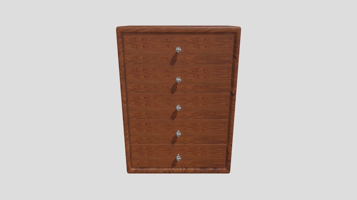 Wooden Chest 3D Model