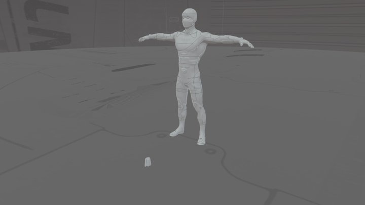 zombie with rig 3D Model