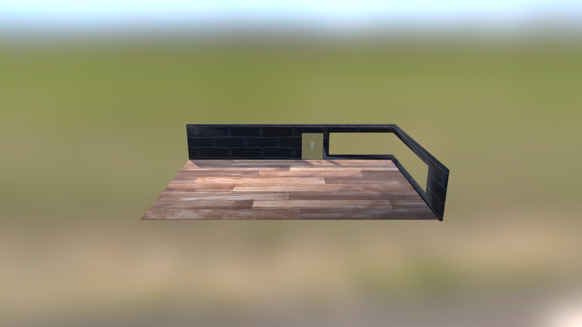 Wall door and floor