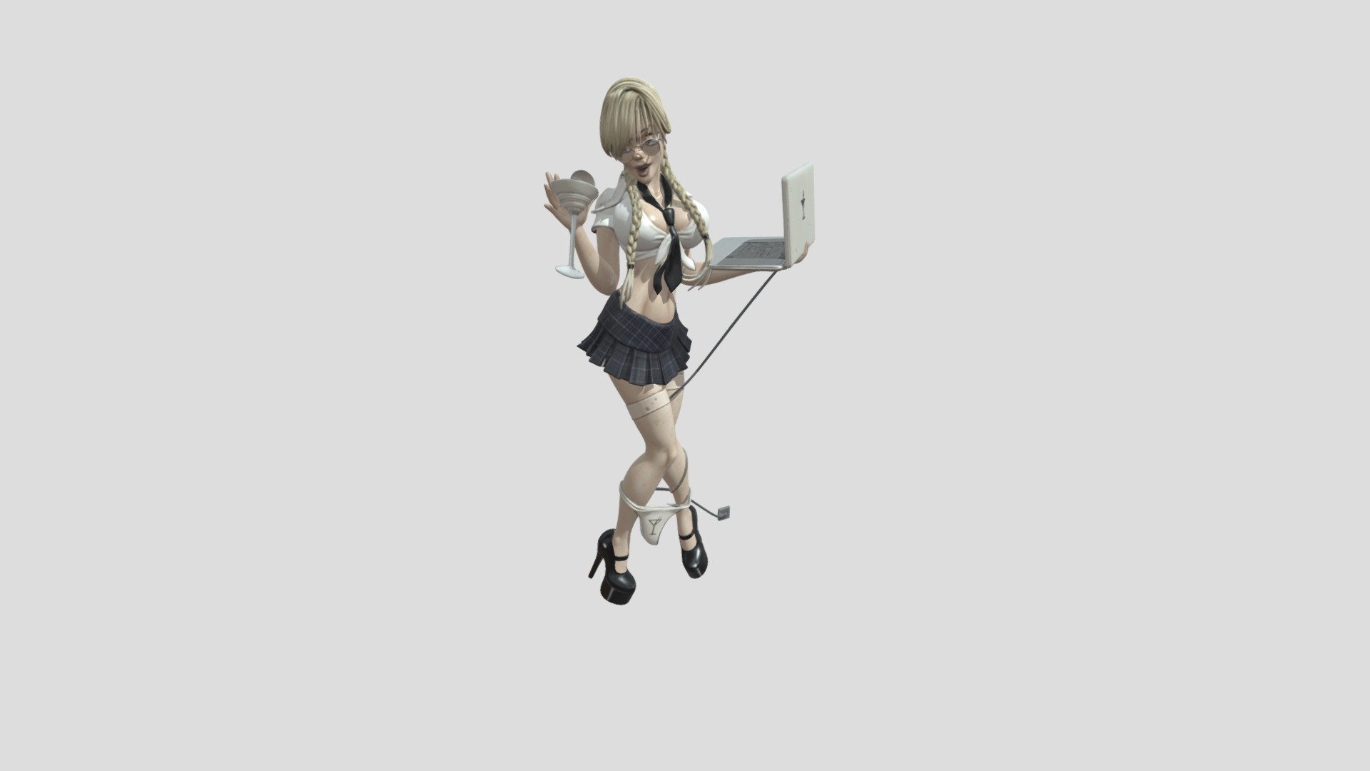 Martini Laptop Pin-Up - Download Free 3D model by alexorli [b27f863 ...