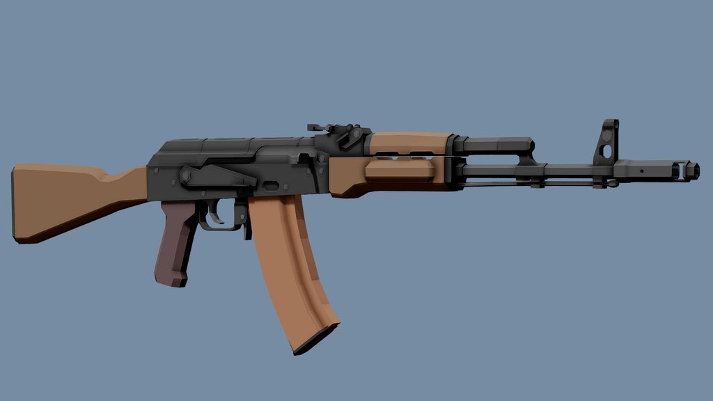 Low-Poly AK-74