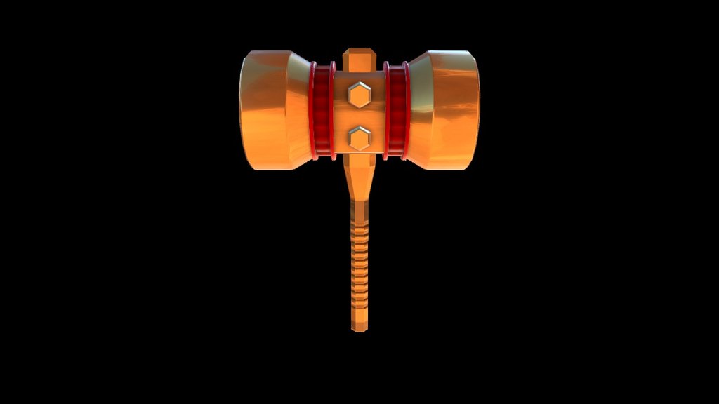 Golden hammer 3D model by solkatten [b27faab] Sketchfab