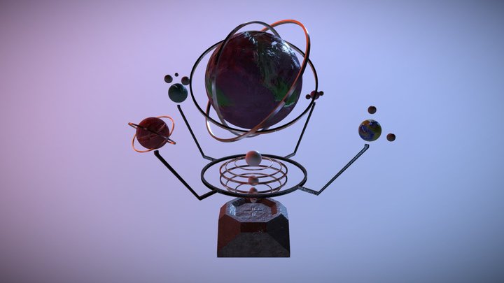 Solar System Diorama 3D Model