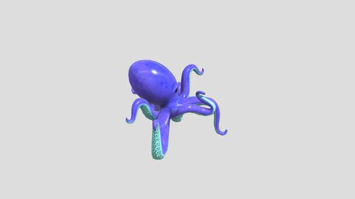 Purple Octopus 3D Model
