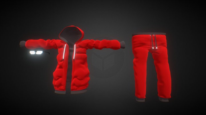 Cool Sport Jacket Set 3D Model