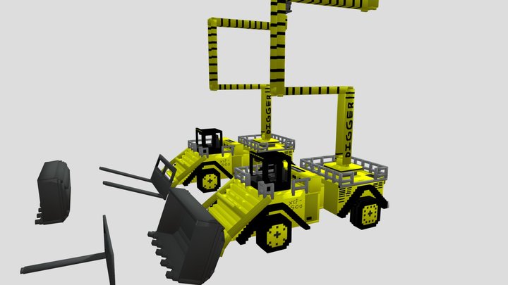 digger xcf-500 3D Model