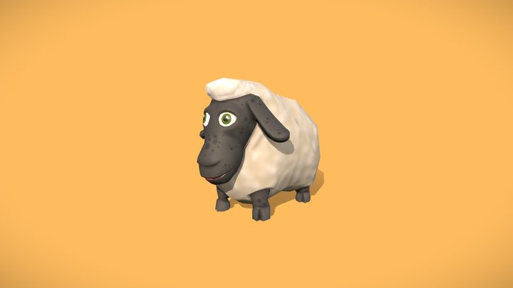 Cartoon Sheep 3D Model