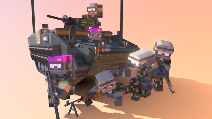Squad 3D Model