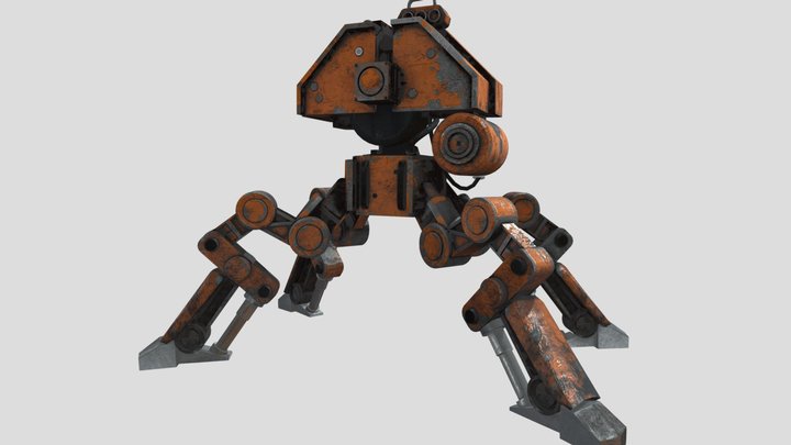 Quadruped Droid 3D Model