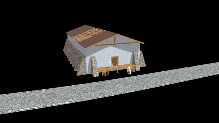 Roman horreum, a hypothetical reconstruction 3D Model