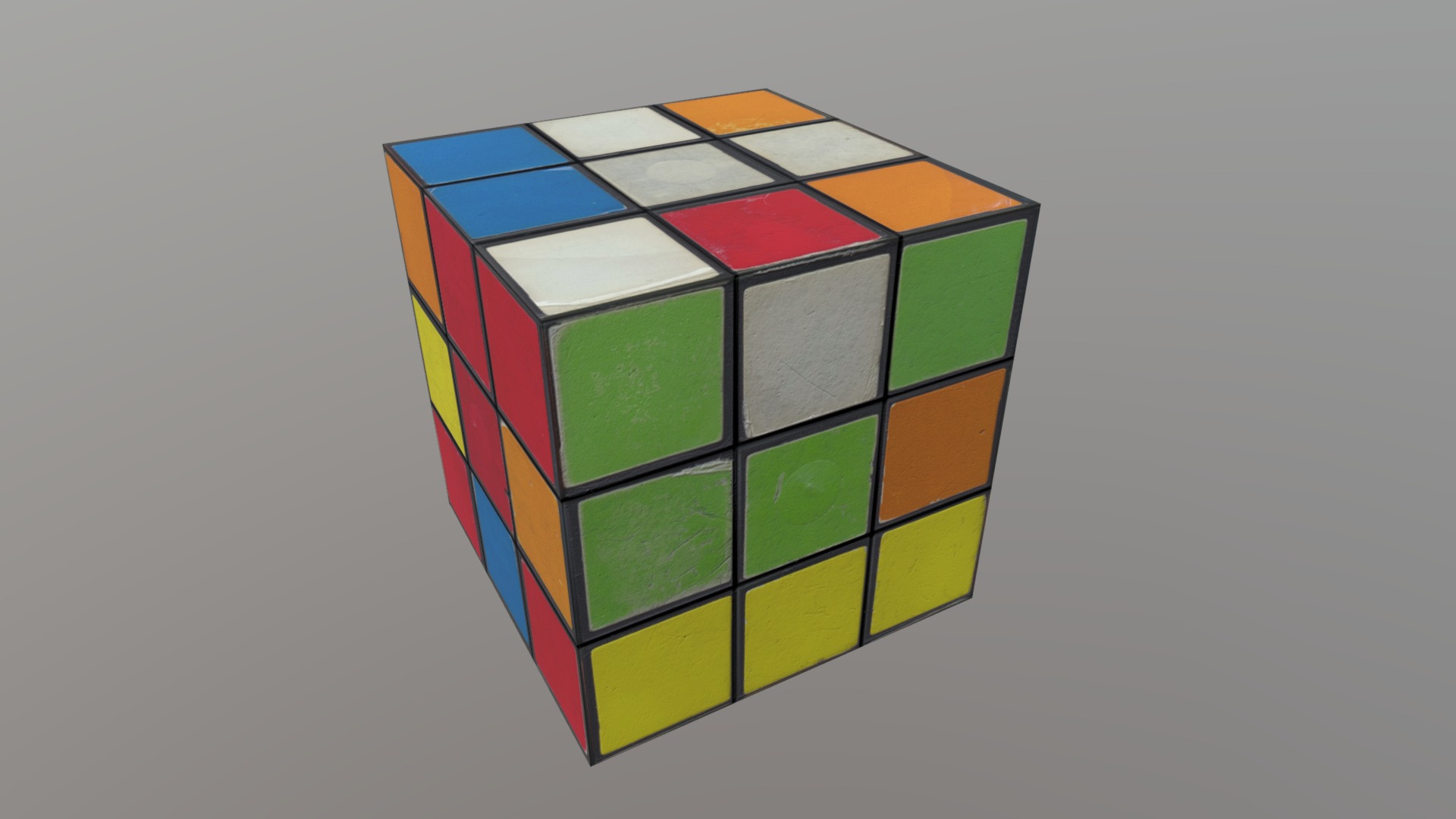 3D model Magic Cube - This is a 3D model of the Magic Cube. The 3D model is about a colorful cube with a design.