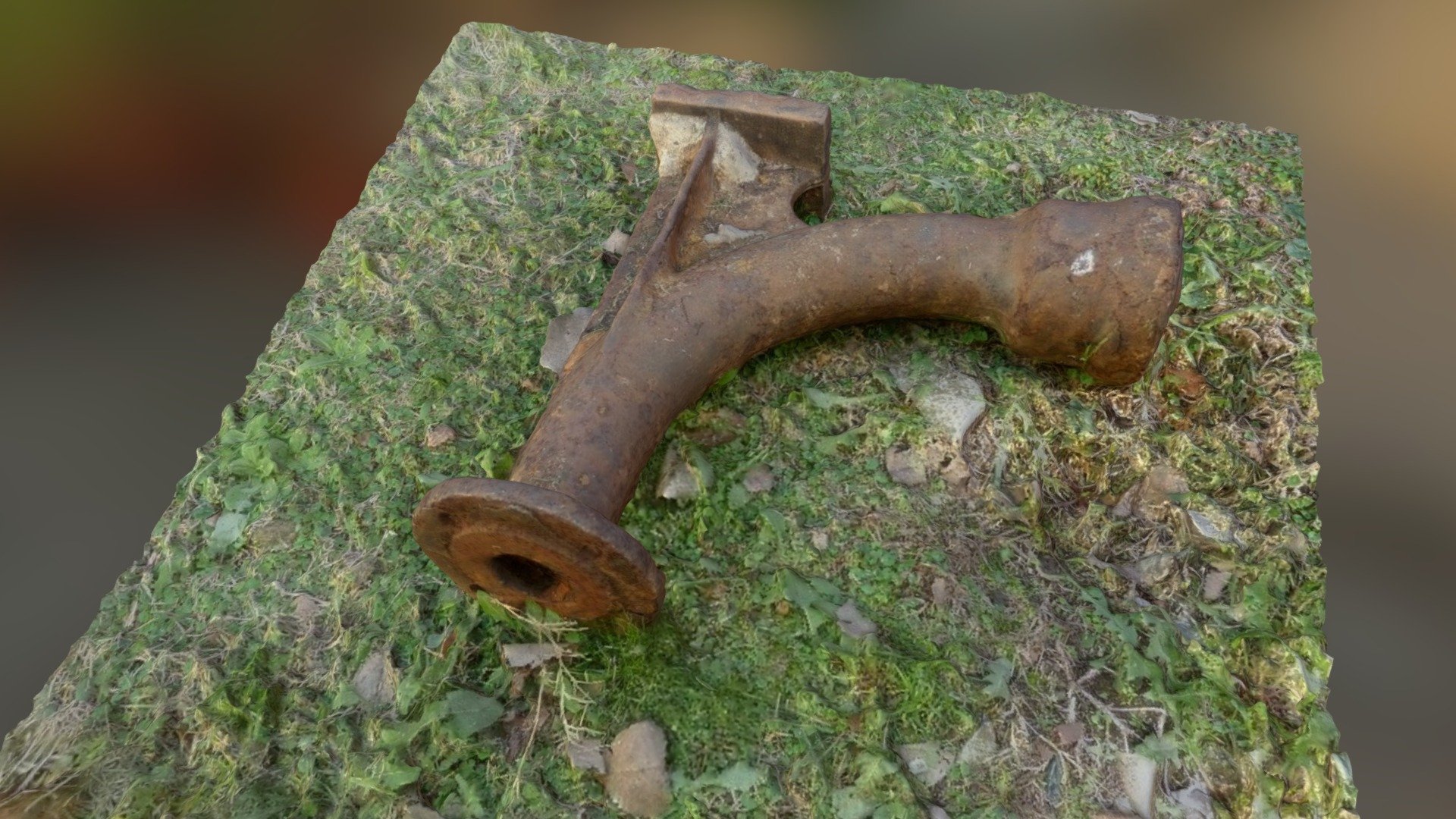 Old water pipe elbow Download Free 3D model by Roberto Abella