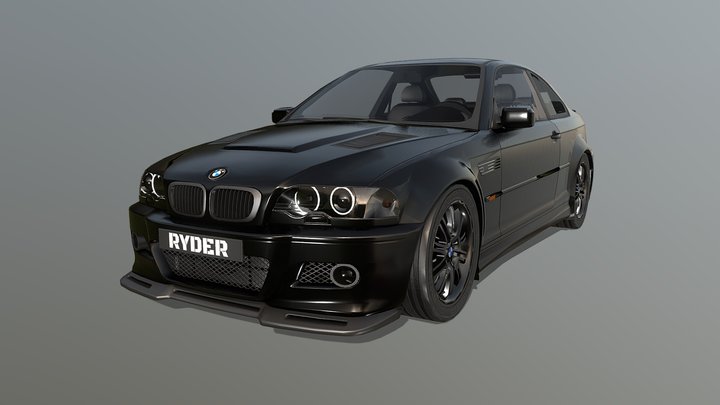 BMW E46 M3 'NightRyder' Sports Car 3D Model