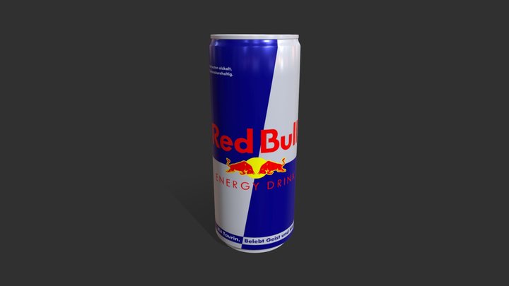 Red Bull Can 3D Model