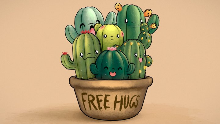 Free Hugs 3D Model