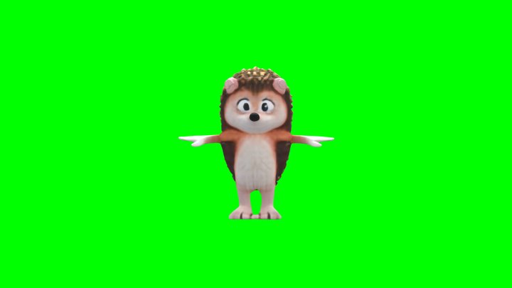 sweet hedgehog in t-pose 3D Model
