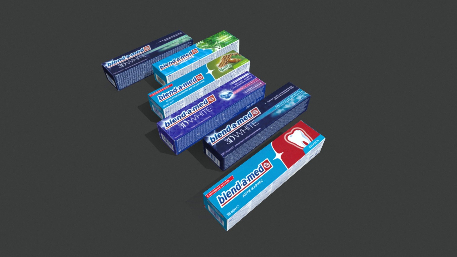 Toothpaste packaging Blendamed 3D model by Aleksei (virare3d