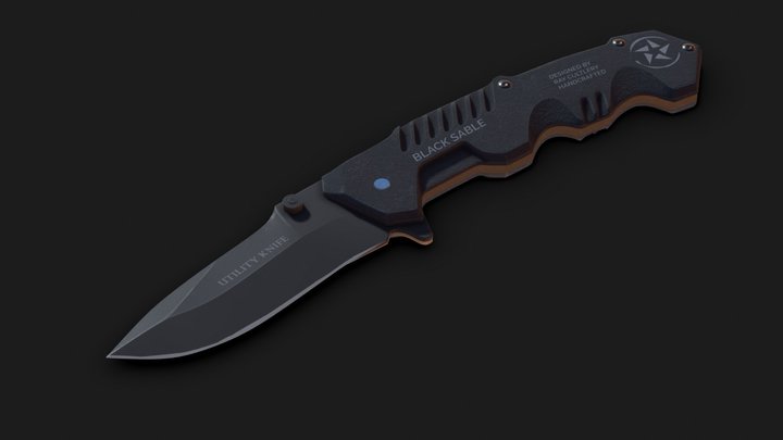 Folding Knife_1_open 3D Model