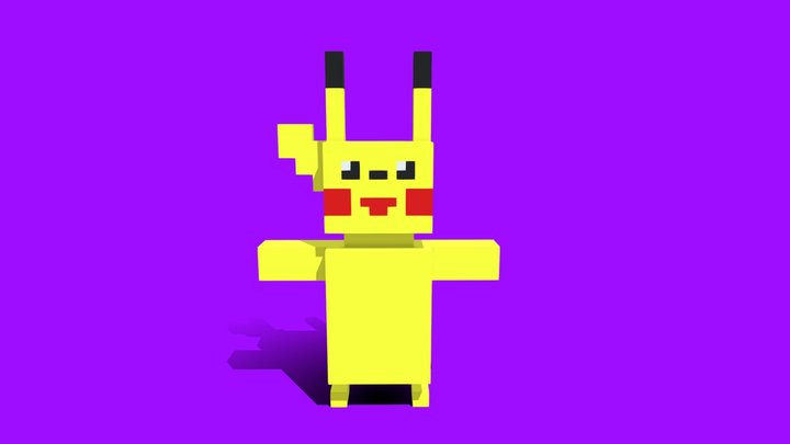 voxel pikachu 3D Model