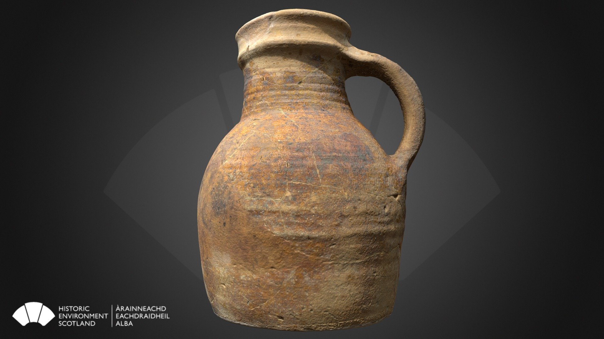 Orange Glazed Jug, Caerlaverock Castle