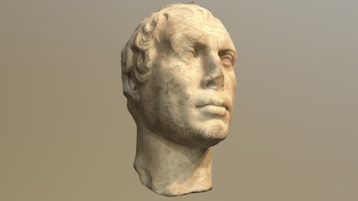 Head of a Man, Greek Statue 3D Model