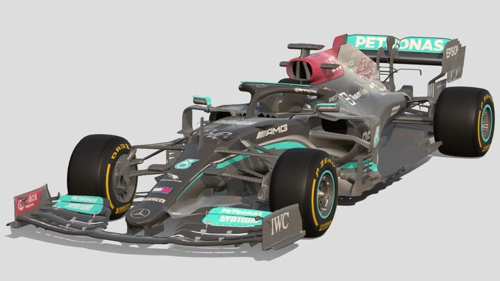 2021 F1 Mercedes-Benz W12 – Gratis 3D-model STL