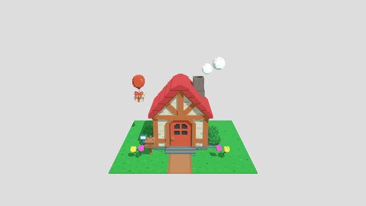 Animal Crossing House 3D Model