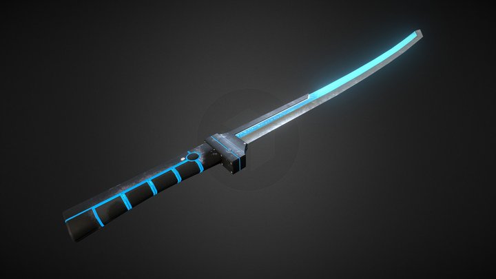 Futuristic Katana 3D Model