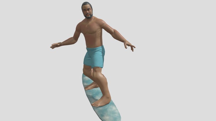 Surfing 3D Model