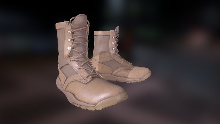 Millitary Tactical Boots 3D Model