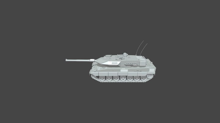 Leopard 2 A7 3D Model