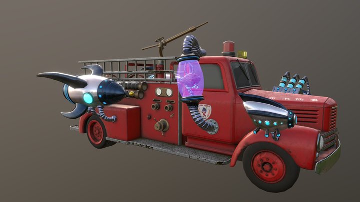 Tokyo Alien Firetruck 1955 NAD 3D Model