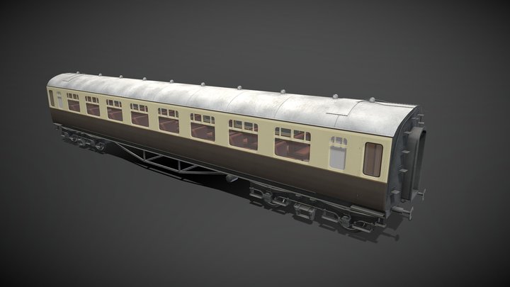 GWR Coach 3D Model