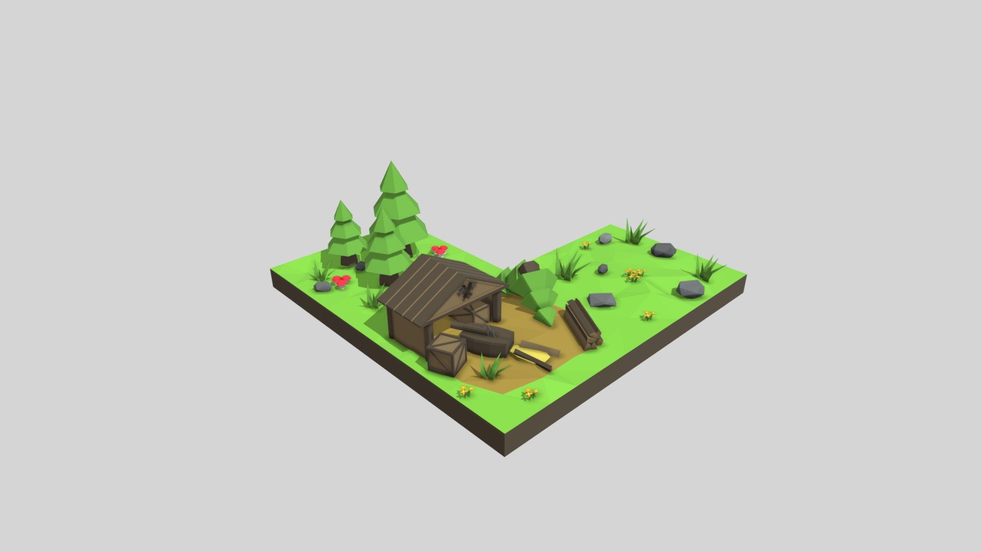Low Poly Sawmill
