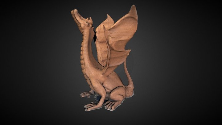 Scan of 3D printed dragon 3D Model