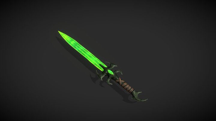 Cursed Crystal Blade 3D Model