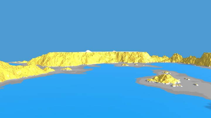 Lowpoly terrain 3D Model