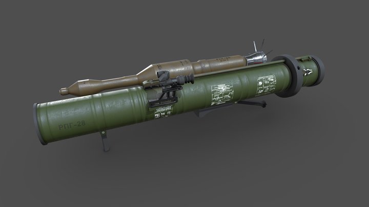RPG-28 Anti-tank Rocket Launcher 3D Model
