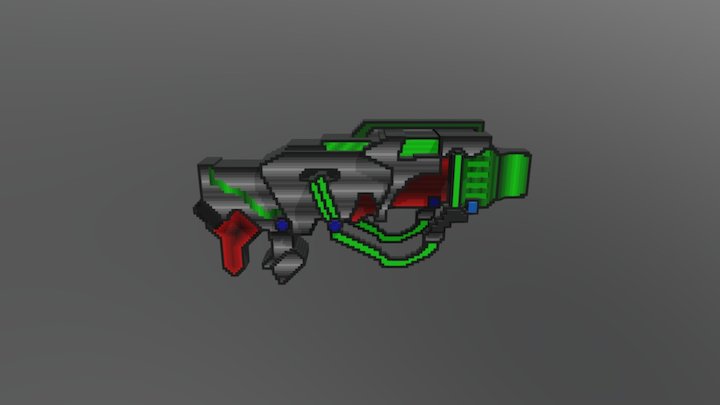 Deadly Toxic Gun 3D Model
