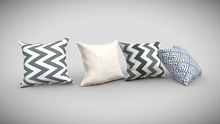 Cushions - Cojines - Coussins 3D Model