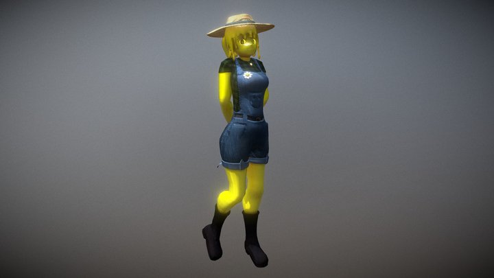 Farmer Slime Girl 3D Model
