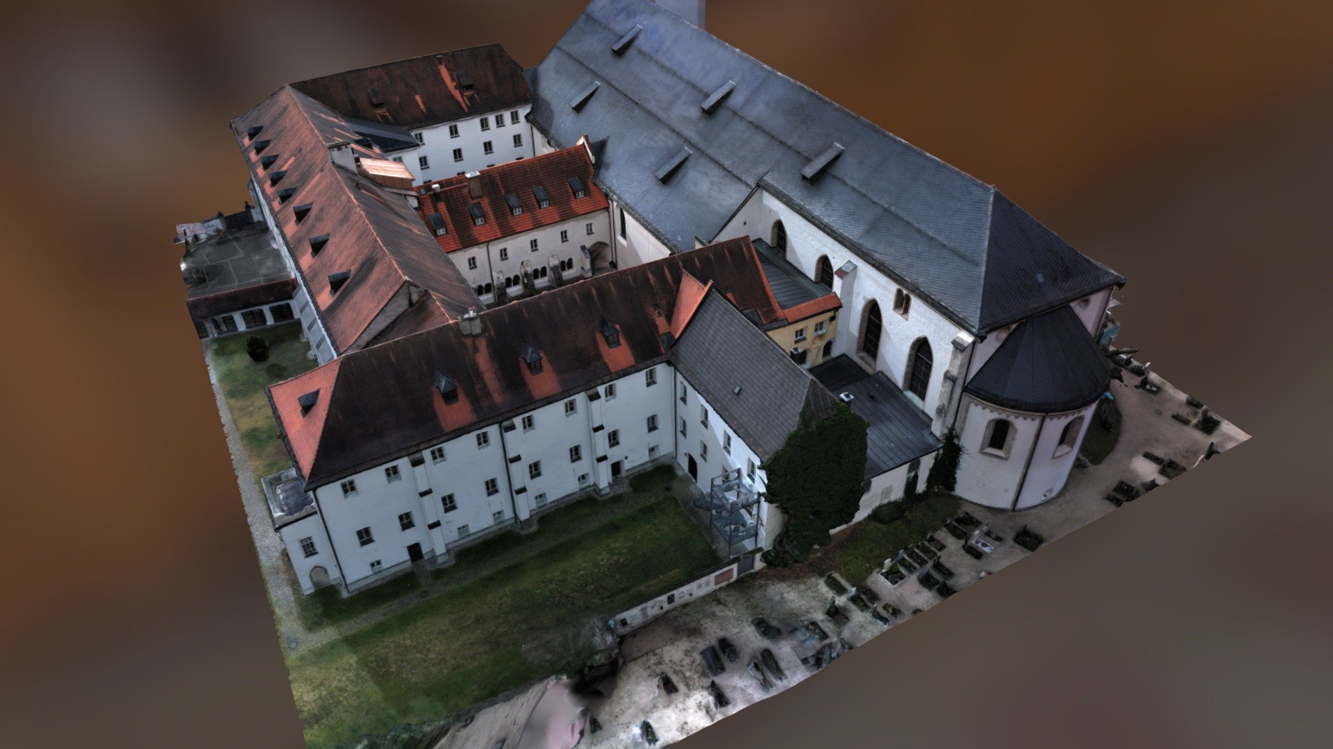 St. Zeno Bad Reichenhall mit Konventsgebäuden 3D model by
