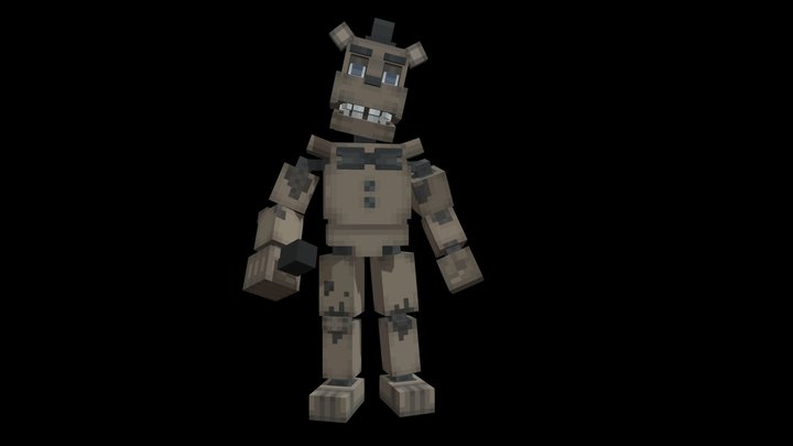 Withered Freddy Fnaf 2 / Minecraft 3D Model