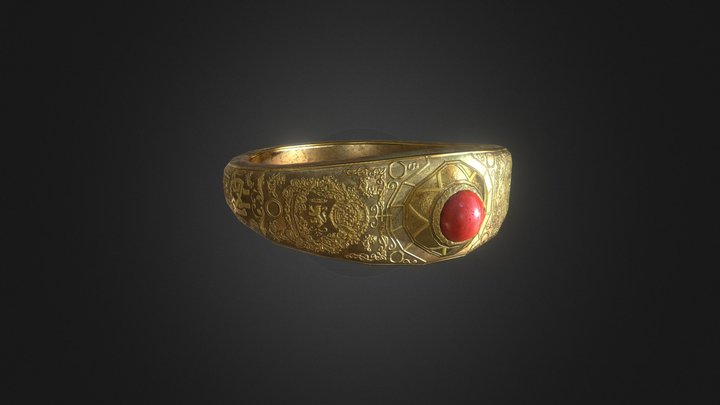 Decorated Ring 3D Model