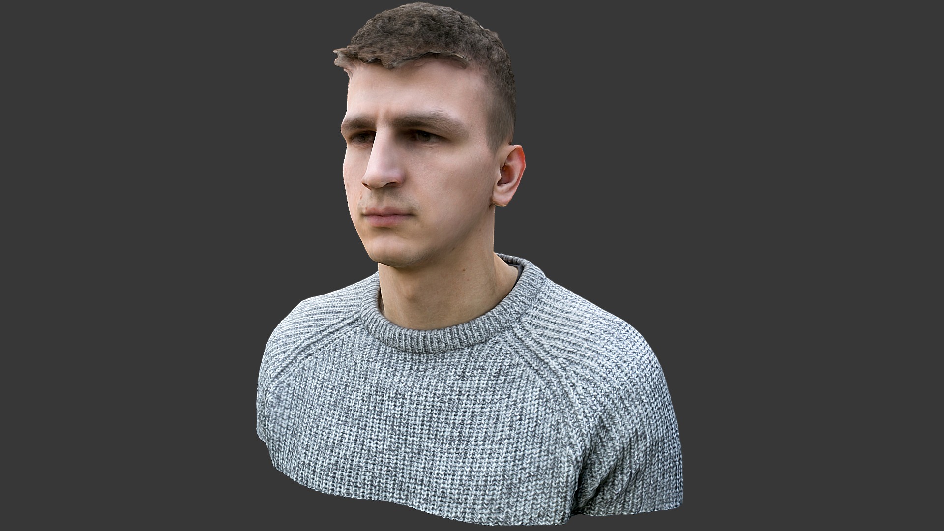 3D model Sergey - This is a 3D model of the Sergey. The 3D model is about a person in a grey shirt.