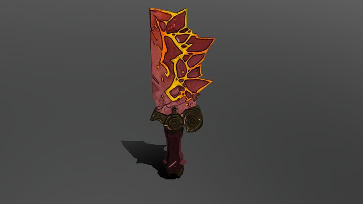 Game Ready Fire Blade 3D Model