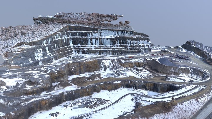 Cartographie d'une carrière de 150 acres 3D Model