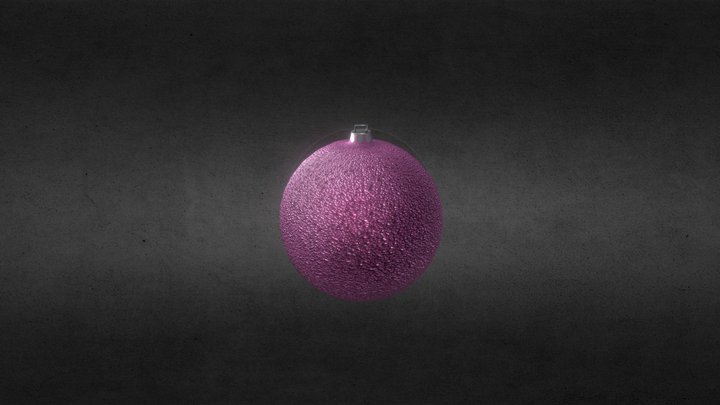 Christmas Pink Glitter Ball 3D Model