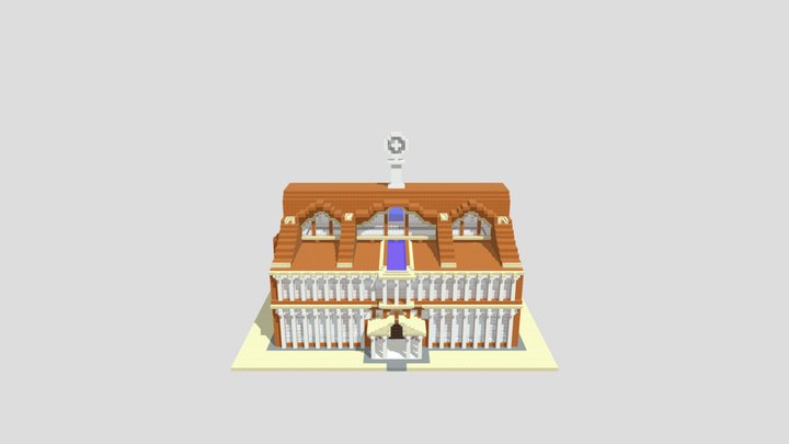 Minecraft Roman Basilica 3D Model